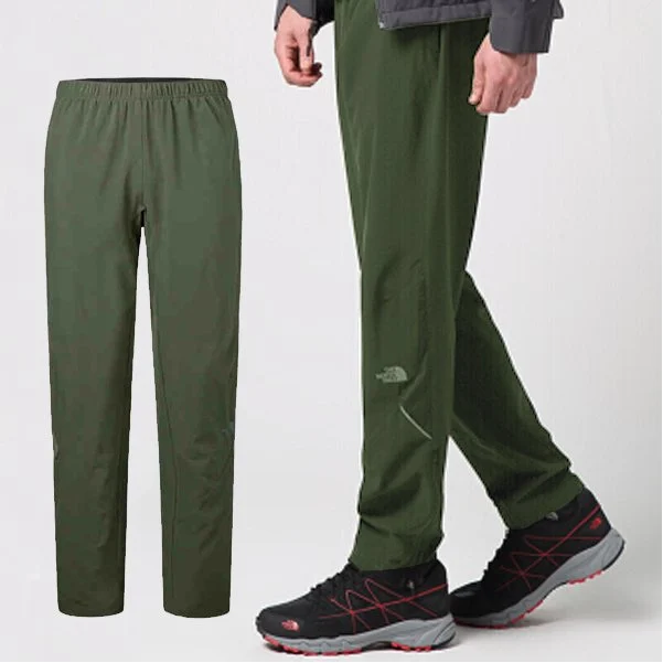 【The North Face】男款 FlashDry 閃電吸排休閒長褲(反光條設計)運動褲/2TZV 綠V✿30E010